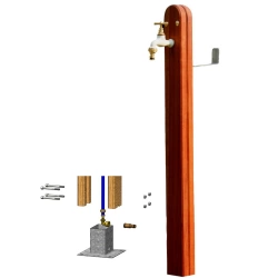 Borne de jardin sur socle à visser, raccord rapide mâle, hauteur 1,10 m
