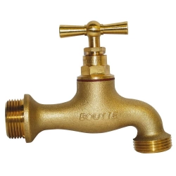Robinet de jardin à clapet sans raccord au nez, M26x34, M33x42, tête 26x34
