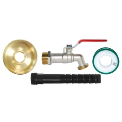 Kit adaptateur de cuve grillagée 1000 litres avec allonge et robinet 1/4 tour