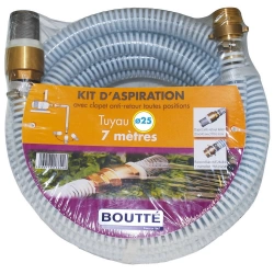 Kit d'aspiration avec tuyau de Ø25 filetage 26x34