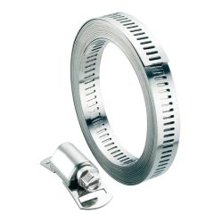 Kit collier bande ajourée de serrage sans fin 3 mètres en inox, l. 13 mm