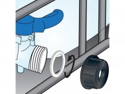 Adaptateur plastique de cuve IBC, diamètre 60 mm