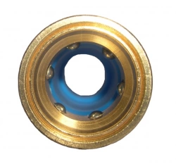 Raccord rapide bleu automatique laiton 6 billes Ø19