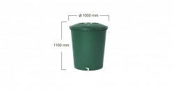 Cuve à eau cylindrique vert 510 l