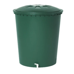 Récupérateur d'eau aérien cylindrique 310 L vert - H. 94 x Ø 80 cm