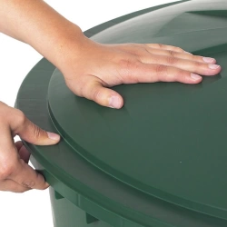 Récupérateur d'eau aérien cylindrique 310 L vert - H. 94 x Ø 80 cm