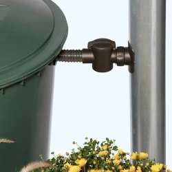 Récupérateur d'eau aérien cylindrique 310 L vert - H. 94 x Ø 80 cm