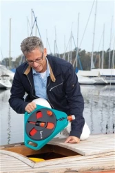 Dévidoir d'arrosage portable à tuyau plat 20 m
