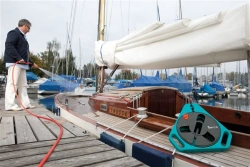 Dévidoir d'arrosage portable à tuyau plat 20 m