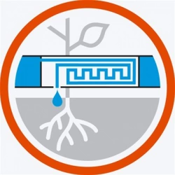 Tuyau d'irrigation à goutteurs intégrés 15 m - 4.6 mm