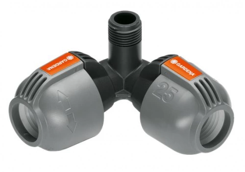 Raccord d'angle d'arrosage enterré 25 mm mâle 1/2"