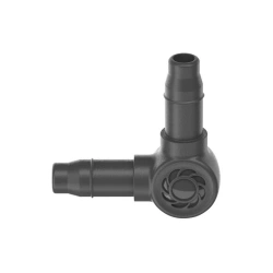 Jonctions en L pour tuyaux à goutteurs incorporés 4,6 mm - Boîte de 5 pièces