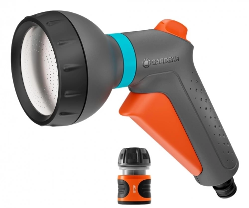 Pistolet d’arrosage Classic + raccord Aquastop 1/2” – 5/8” – Jet pluie doux