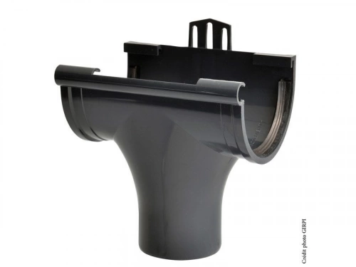 Naissance à joint pvc ardoise GIRPI, Dév.16 cm Diam.50 mm