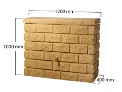 Cuve décorative MUR ROCKY - 400L - Sable