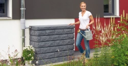 Cuve décorative MUR ROCKY - 400L - Gris granite