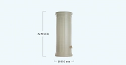 Récupérateur d'eau colonne romaine cylindrique sable 1000 L