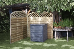 Composteur Thermo Wood + grille de fond - Brun - 600 Litres