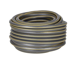 Tuyau d’arrosage anti écrasement - gris bandes 3D jaunes (48 uc/pal) - 15mm - 20m
