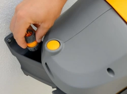 Dévidoir caréné fixation murale enroulement automatique avec tuyau 20 m