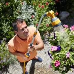 Lance d'arrosage télescopique Plus avec tête orientable et corp en métal 140cm