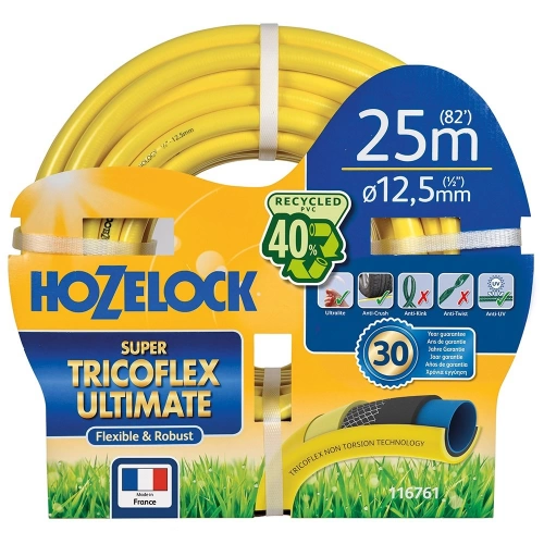 Tuyau d’arrosage multi usage Super Tricoflex Ultimate 15mm - 10m - jaune